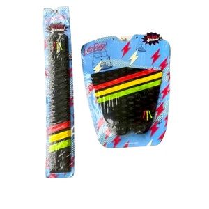 🆕 NWT LetsParty Rasta Colored Skimboard Arch Bar & Tail Pad Bundle